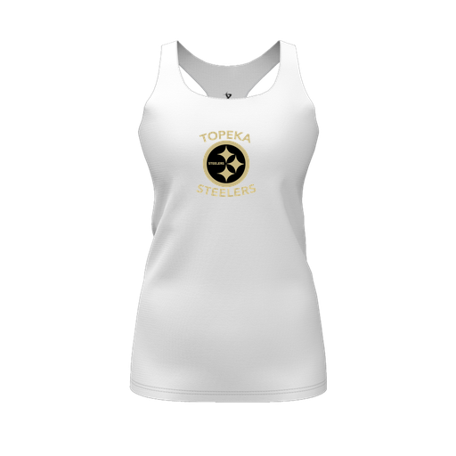 [FT0TRBWH-FYS-LOGO1] Decker Racerback Tank Top (Female Youth S, White, Logo 1)