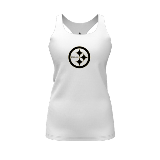 [CUS-DFW-RCBK-PER-WHT-FYS-LOGO2] Racerback Tank Top (Female Youth S, White, Logo 2)
