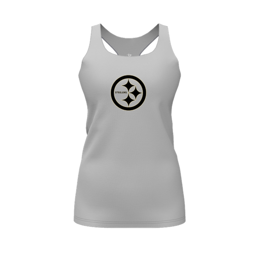 [CUS-DFW-RCBK-PER-GRY-FYS-LOGO2] Racerback Tank Top (Female Youth S, Gray, Logo 2)