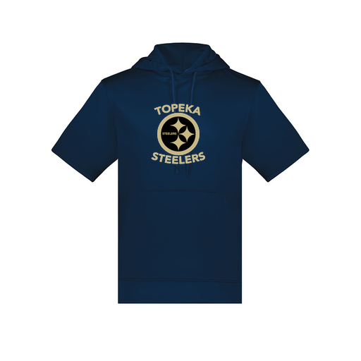 [6871.065.S-LOGO1] Men's Dri Fit Short Sleeve Hoodie (Adult S, Navy, Logo 1)