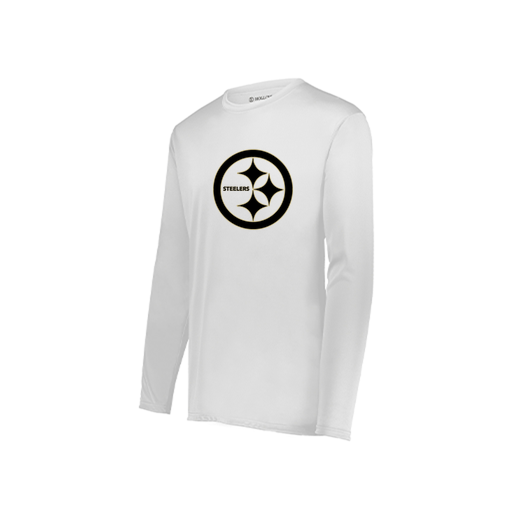 [222822.005.XS-LOGO2] Men's LS Smooth Sport Shirt (Adult XS, White, Logo 2)