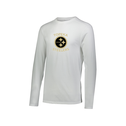 [FTLCUBWH-AXS-LOGO1] Decker Men's Tri-Blend T-Shirt - Long Sleeve (Adult XS, White, Logo 1)