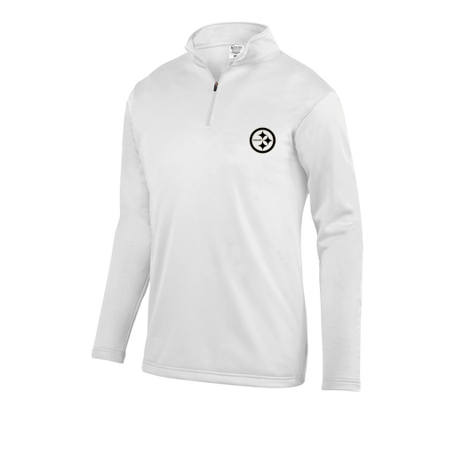 [DFW-FFQZ-WHT-AS-LOGO2] Men's FlexFleece 1/4 Zip (Adult S, White, Logo 2)