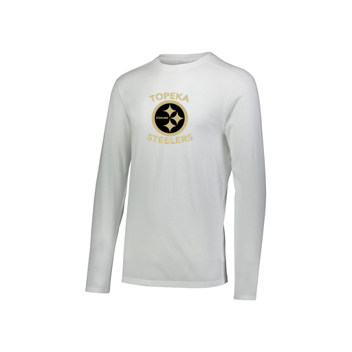 [3076.005.S-LOGO1] Youth LS Ultra-blend T-Shirt (Youth S, White, Logo 1)
