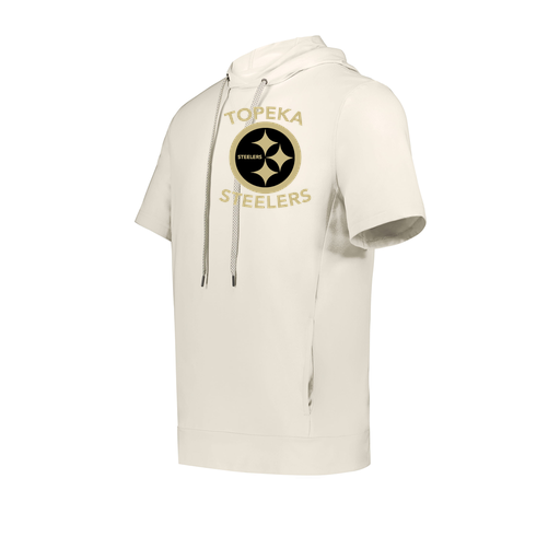 [222605-WHT-YS-LOGO1] YOUTH VENTURA SOFT KNIT SHORT SLEEVE HOODIE (Youth S, White, Logo 1)