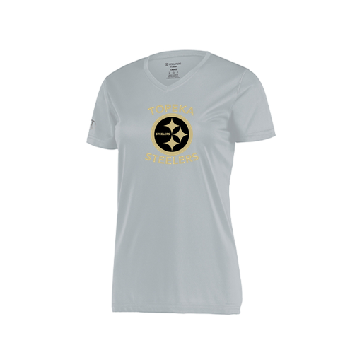 [222820.099.S-LOGO1] Ladies Movement Dri Fit Shirt (Female Adult S, Silver, Logo 1)