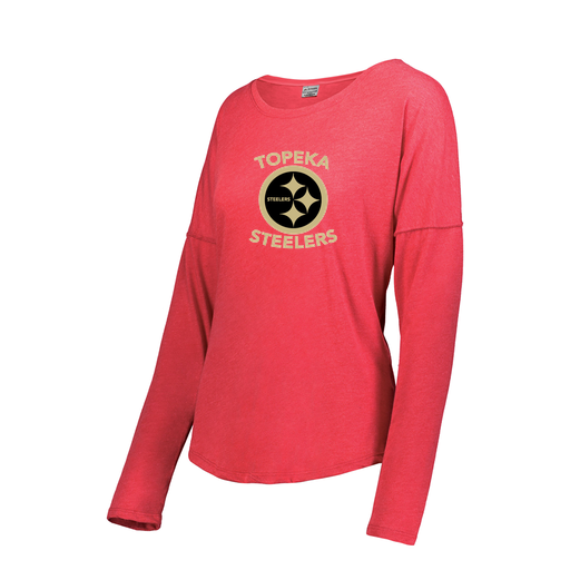 [FTLCUBRD-FAXS-LOGO1] Decker Women's Tri-Blend T-Shirt - Long Sleeve (Female Adult XS, Red, Logo 1)